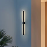 Junipe  49.5" Modern Minimalist Indoor/Outdoor Metal 350-Degree Rotate Dimmable Integrated Linear LED Wall Sconce
