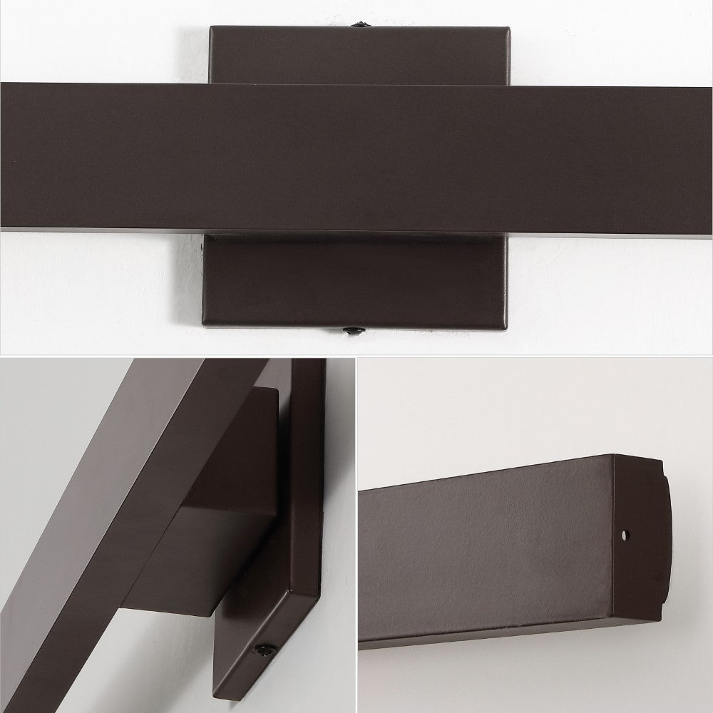 Junipe  49.5" Modern Minimalist Indoor/Outdoor Metal 350-Degree Rotate Dimmable Integrated Linear LED Wall Sconce