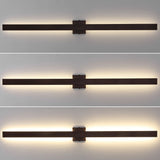 Junipe  49.5" Modern Minimalist Indoor/Outdoor Metal 350-Degree Rotate Dimmable Integrated Linear LED Wall Sconce