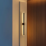 Junipe  49.5" Modern Minimalist Indoor/Outdoor Metal 350-Degree Rotate Dimmable Integrated Linear LED Wall Sconce
