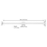 Junipe  49.5" Modern Minimalist Indoor/Outdoor Metal 350-Degree Rotate Dimmable Integrated Linear LED Wall Sconce