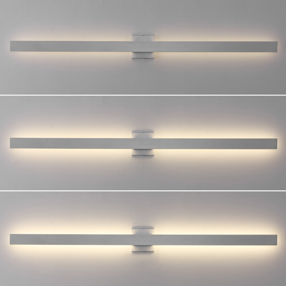 Junipe  49.5" Modern Minimalist Indoor/Outdoor Metal 350-Degree Rotate Dimmable Integrated Linear LED Wall Sconce