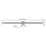 Junipe  49.5" Modern Minimalist Indoor/Outdoor Metal 350-Degree Rotate Dimmable Integrated Linear LED Wall Sconce