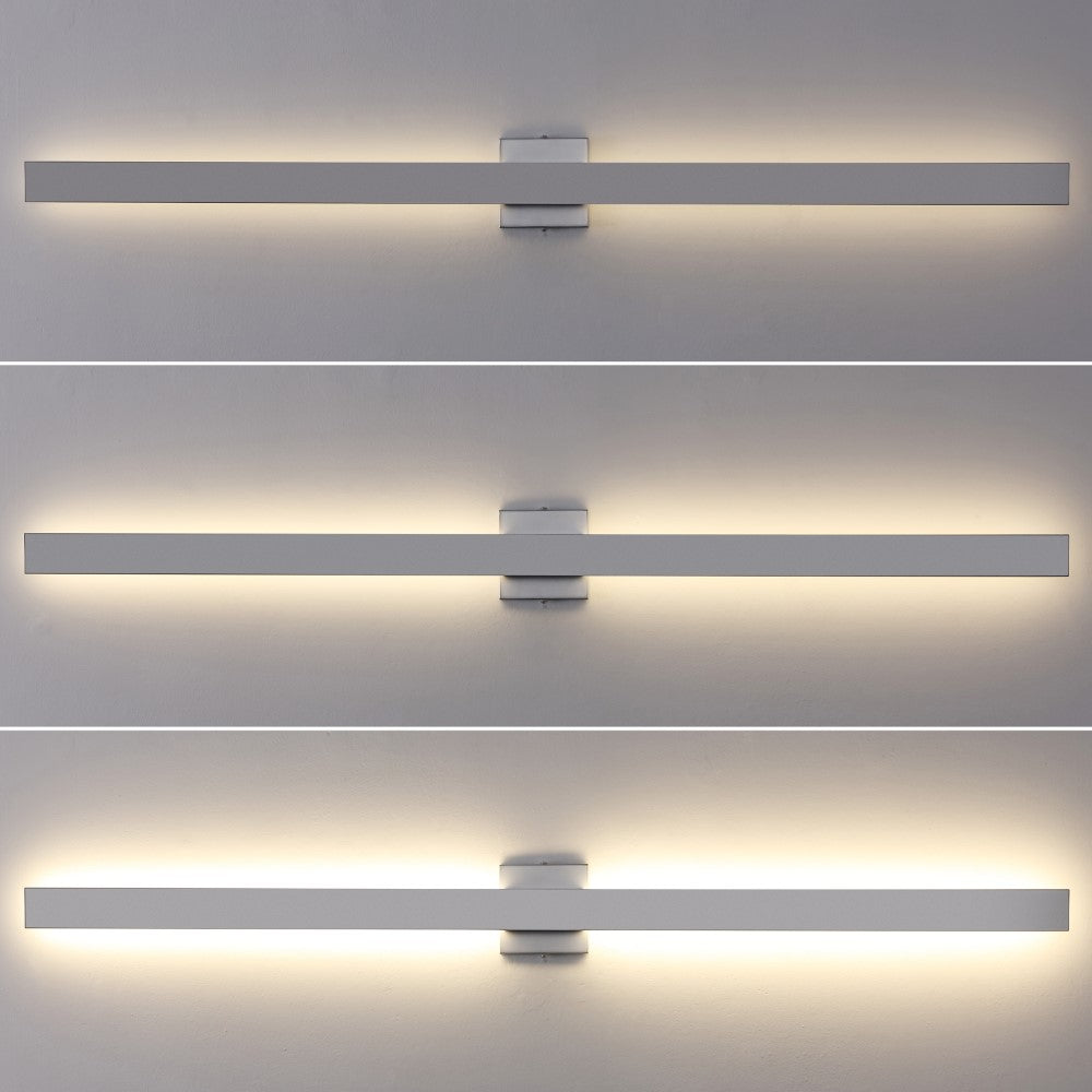 Junipe  49.5" Modern Minimalist Indoor/Outdoor Metal 350-Degree Rotate Dimmable Integrated Linear LED Wall Sconce
