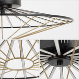 Anders 23.25" Contemporary Scandinavian Dimmable Stripe UFO Integrated LED Flush Mount