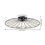 Anders 23.25" Contemporary Scandinavian Dimmable Stripe UFO Integrated LED Flush Mount