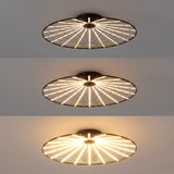 Anders 23.25" Contemporary Scandinavian Dimmable Stripe UFO Integrated LED Flush Mount