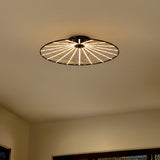 Anders 23.25" Contemporary Scandinavian Dimmable Stripe UFO Integrated LED Flush Mount
