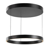 Jense 23.75" Minimalist Modern Metal Adjustable Dimmable Ring LED Pendant