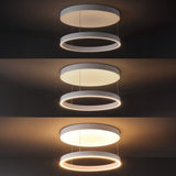 Jense 23.75" Minimalist Modern Metal Adjustable Dimmable Ring LED Pendant