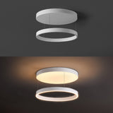 Jense 23.75" Minimalist Modern Metal Adjustable Dimmable Ring LED Pendant