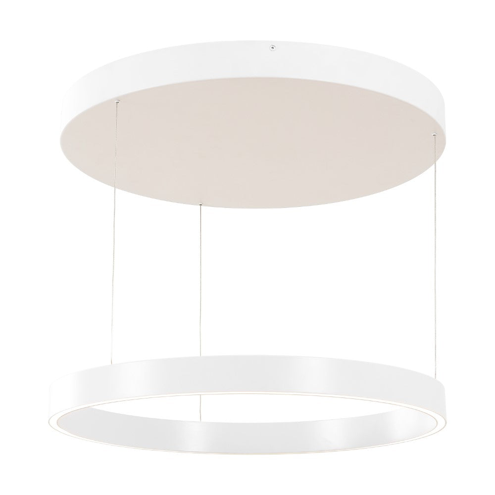 Jense 23.75" Minimalist Modern Metal Adjustable Dimmable Ring LED Pendant