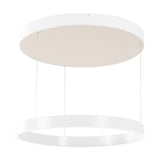 Jense 23.75" Minimalist Modern Metal Adjustable Dimmable Ring LED Pendant