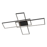 Vala 39" Contemporary Minimalist Metal Adjustable Dimmable Geometric Integrated LED Flush Mount