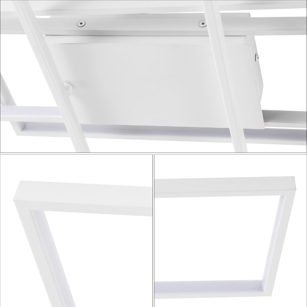 Vala 39" Contemporary Minimalist Metal Adjustable Dimmable Geometric Integrated LED Flush Mount