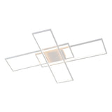 Vala 39" Contemporary Minimalist Metal Adjustable Dimmable Geometric Integrated LED Flush Mount