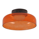 Orly 12" Modern Minimalist Iron/Glass Dimmable Integrated LED Flush Mount