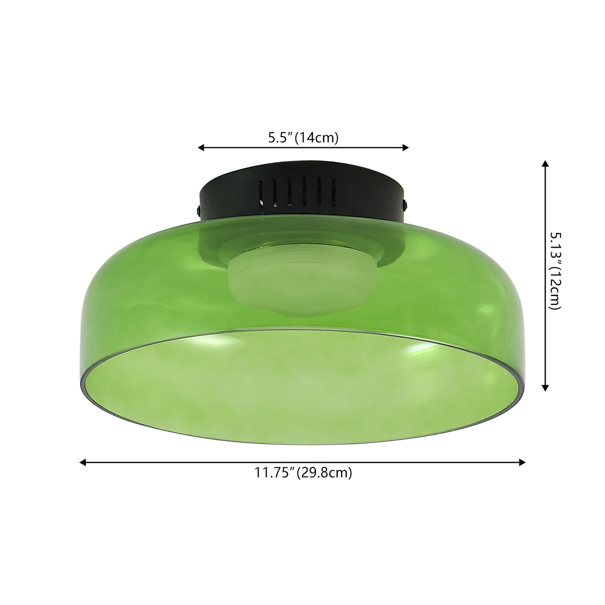 Orly 12" Modern Minimalist Iron/Glass Dimmable Integrated LED Flush Mount