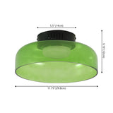 Orly 12" Modern Minimalist Iron/Glass Dimmable Integrated LED Flush Mount
