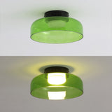 Orly 12" Modern Minimalist Iron/Glass Dimmable Integrated LED Flush Mount