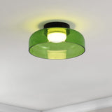 Orly 12" Modern Minimalist Iron/Glass Dimmable Integrated LED Flush Mount