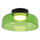 Orly 12" Modern Minimalist Iron/Glass Dimmable Integrated LED Flush Mount