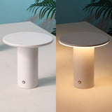 Ewell 7.5" Modern Minimalist Column Rechargeable/Cordless Dimmable Integrated LED Table Lamp with Touch Sensor Set 2