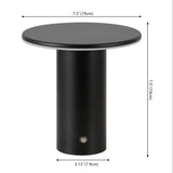 Ewell 7.5" Modern Minimalist Column Rechargeable/Cordless Dimmable Integrated LED Table Lamp with Touch Sensor Set 2