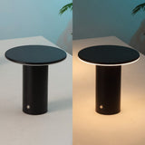 Ewell 7.5" Modern Minimalist Column Rechargeable/Cordless Dimmable Integrated LED Table Lamp with Touch Sensor Set 2