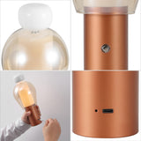 Vernis 10.75" Modern Glam Candle-Style Rechargeable/Cordless Dimmable Integrated LED Table Lamp with Touch Sensor