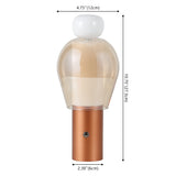 Vernis 10.75" Modern Glam Candle-Style Rechargeable/Cordless Dimmable Integrated LED Table Lamp with Touch Sensor