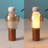 Vernis 10.75" Modern Glam Candle-Style Rechargeable/Cordless Dimmable Integrated LED Table Lamp with Touch Sensor