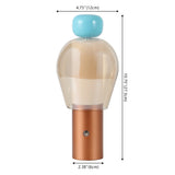Vernis 10.75" Modern Glam Candle-Style Rechargeable/Cordless Dimmable Integrated LED Table Lamp with Touch Sensor