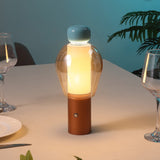 Vernis 10.75" Modern Glam Candle-Style Rechargeable/Cordless Dimmable Integrated LED Table Lamp with Touch Sensor