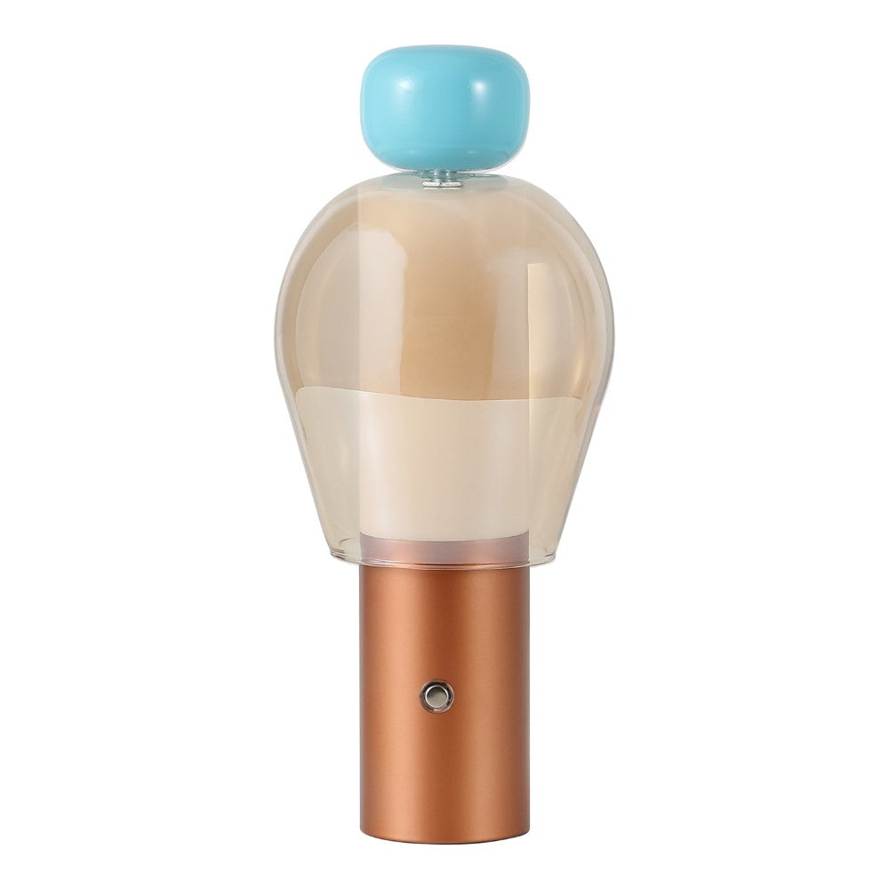 Vernis 10.75" Modern Glam Candle-Style Rechargeable/Cordless Dimmable Integrated LED Table Lamp with Touch Sensor