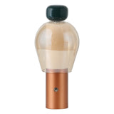 Vernis 10.75" Modern Glam Candle-Style Rechargeable/Cordless Dimmable Integrated LED Table Lamp with Touch Sensor