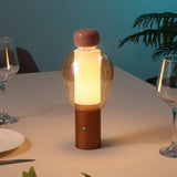 Vernis 10.75" Modern Glam Candle-Style Rechargeable/Cordless Dimmable Integrated LED Table Lamp with Touch Sensor