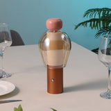 Vernis 10.75" Modern Glam Candle-Style Rechargeable/Cordless Dimmable Integrated LED Table Lamp with Touch Sensor