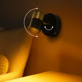 Hawk 6" 1-Light Modern Adjustable Head Integrated Dimmable LED Rechargeable Wall Spotlight with Touch Sensor