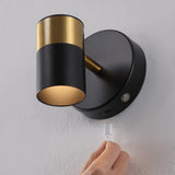 Hawk 6" 1-Light Modern Adjustable Head Integrated Dimmable LED Rechargeable Wall Spotlight with Touch Sensor