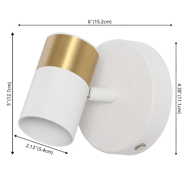 Dimension Image White/Brass Gold