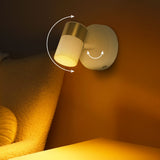 Hawk 6" 1-Light Modern Adjustable Head Integrated Dimmable LED Rechargeable Wall Spotlight with Touch Sensor