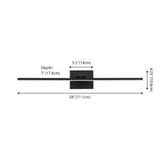 Wren 28" Modern Minimalist Swivel Integrated Dimmable LED Rechargeable Picture Light with Touch Sensor