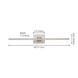 Wren 28" Modern Minimalist Swivel Integrated Dimmable LED Rechargeable Picture Light with Touch Sensor