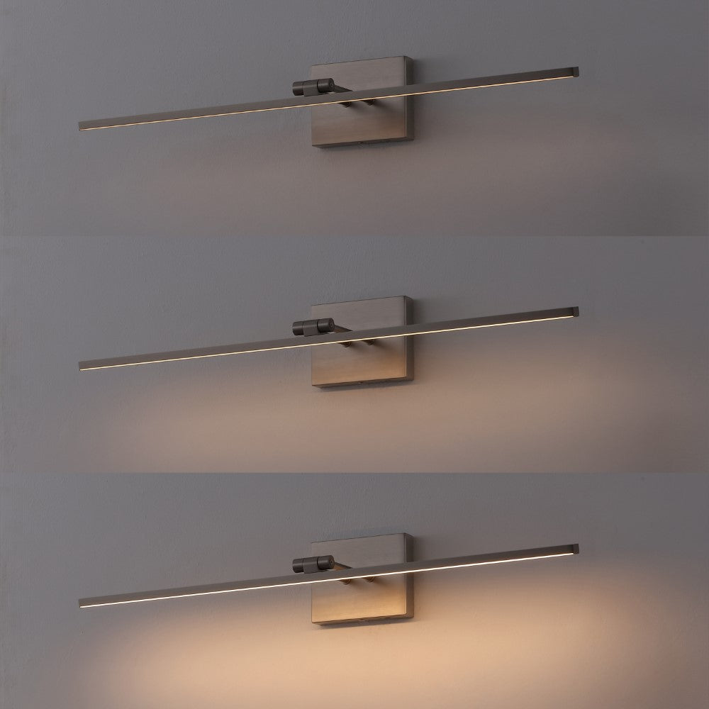 Wren 28" Modern Minimalist Swivel Integrated Dimmable LED Rechargeable Picture Light with Touch Sensor
