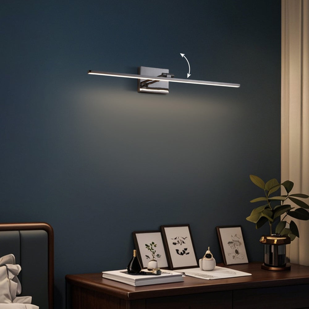Wren 28" Modern Minimalist Swivel Integrated Dimmable LED Rechargeable Picture Light with Touch Sensor