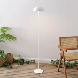 Laurel 59" Contemporary Minimalist Mushroom Metal Adjustable Height Rechargeable Cordless Integrated Portable Touch Sensor Dimmable LED Indoor/Outdoor Floor Lamp