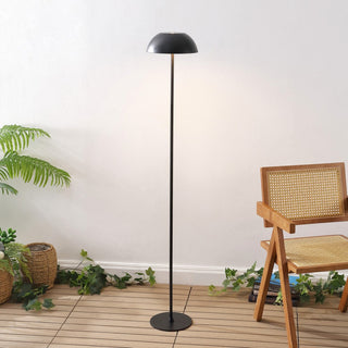 Laurel 59" Contemporary Minimalist Mushroom Metal Adjustable Height Rechargeable Cordless Integrated Portable Touch Sensor Dimmable LED Indoor/Outdoor Floor Lamp