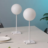 Verna 17.5" Modern Minimalist Indoor/Outdoor Metal Globe Rechargeable/Cordless Dimmable Integrated LED Table Lamp with Touch Sensor Set 2