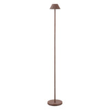 Gram 44" Modern Minimalist Indoor/Outdoor Iron Pleated Shade Rechargeable/Cordless Dimmable Integrated LED Floor Lamp